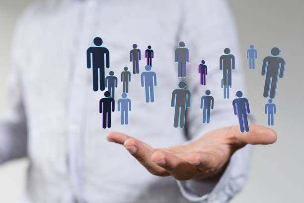 istock A abstract social network scheme, which contains business people 1439459143