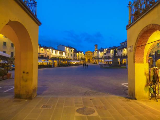 istock Greve in chianti under a dark blue sky in Italy 1439460513