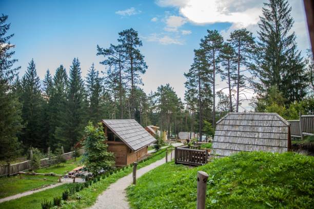 istock Glamping site at Lake Bloke, Nova Vas, Slovenia 1439460573