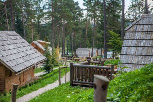 istock Glamping site at Lake Bloke, Nova Vas, Slovenia 1439460666
