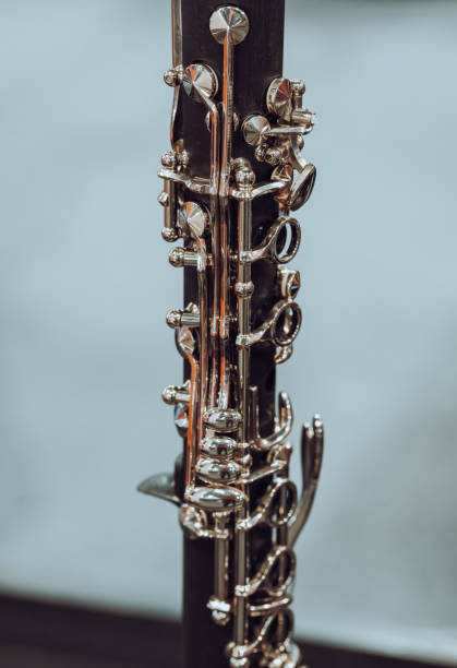istock brass instrument detail：Horn finger button 1439461507