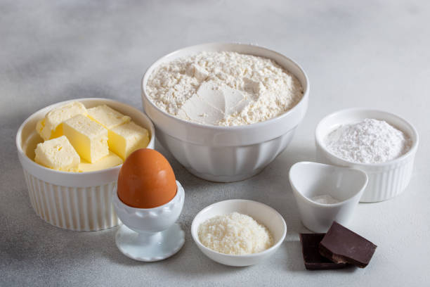istock Cooking step by step cookies winter hedgehogs with chocolate and coconut flakes, step 1 - preparing the necessary ingredients, horizontal 1439473020