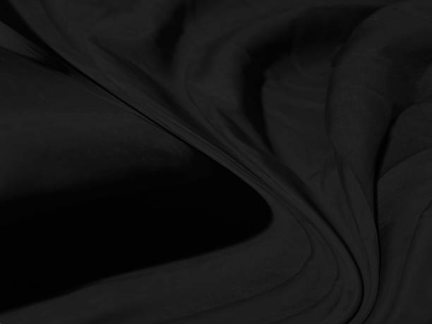 istock Clean fashion woven beautiful soft fabric abstract smooth curve shape decorative textile white background 1439487805