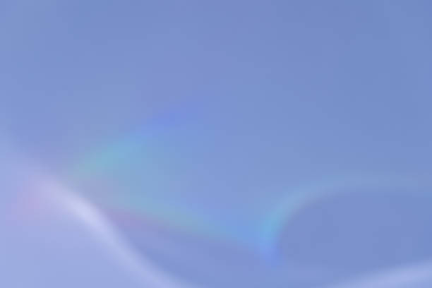 istock Caustic effect light refraction on lilac wall overlay photo mockup, blurred sun rays refracting through glass prism with shadow. Abstract natural light refraction silhouette on water surface mock up 1439491582