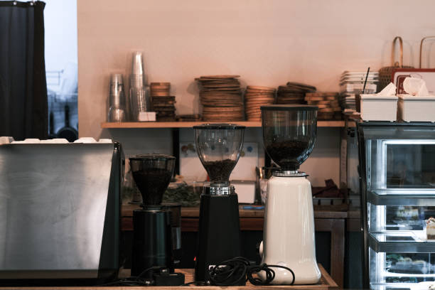 istock Barista preparing coffee using coffee maker and drip kettle. Man making coffee. Alternative ways of brewing coffee. Coffee shop, good quality coffee beans. 1439495742
