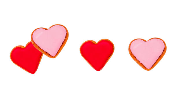 istock Christmas gingerbread cookie heart shape isolated on white background 1439503779