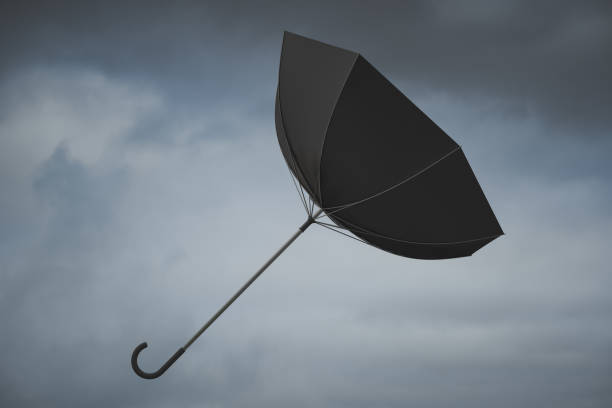 Person Sitting On A Pier Under Red Umbrella