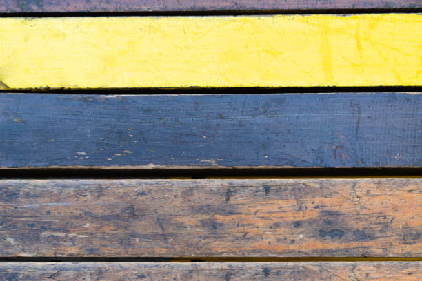 Wooden colorful background close-up