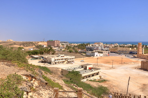 coastside view from Taqah plateau near Salalah, Dhofar, Sultanate of Oman