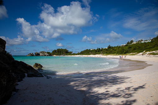 Visiting the beautiful Horseshoe Bay Beach in Bermuda while on a cruise