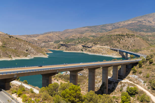 water dam Rules (Embalse de Rules), Sierra Nevada, Andalusia, Spain stock photo