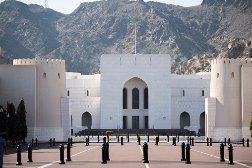Muscat, Oman - March 05,2022 : View on the old town Muttrah which is located in the Muscat governorate of Oman.