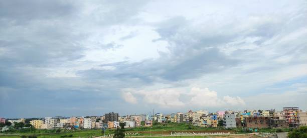 istock Beautiful sky with clouds at Hyderabad, India 1439534088