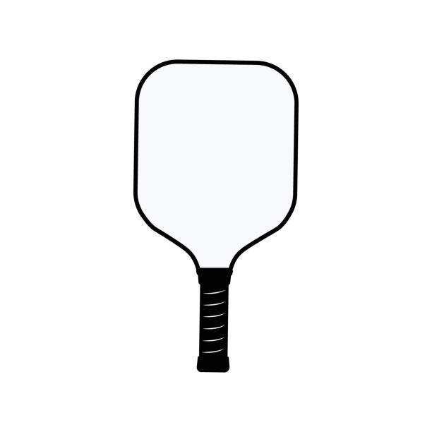 pickleball paddle front view - pickleball stock illustrations