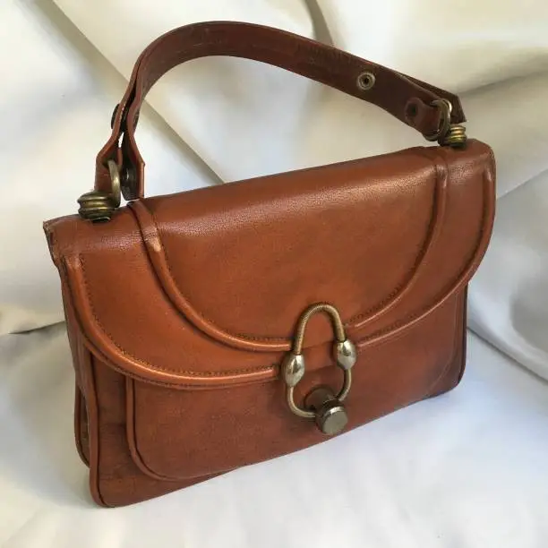 Antique leather bag from old days