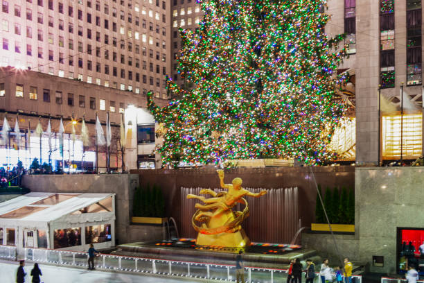 Christmas at Rockefeller Center stock photo