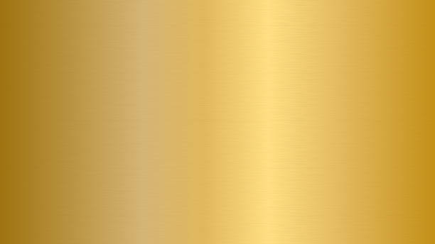 ilustrações, clipart, desenhos animados e ícones de panore fundo de textura de aço metálico dourado.  ilustração vetorial textura abstrata design futurista. ouro metálico placa brilhante reflexo de luz. - brass