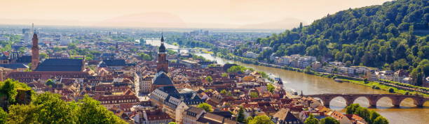 istock Panoramic view of medieval town Heidelberg, Germany 1439548779