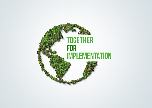 Circular economy forest Symbol  on white background