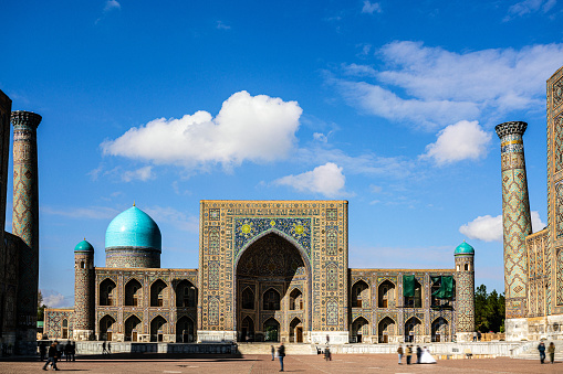 Imam Mosque on Naqsh-e Jahan Square (Shah Square, Imam Square), second biggest place of the world, Isfahan, Iran. UNESCO world heritage sites