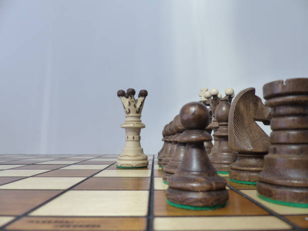 istock Chess - Strategy and tactics game - Set of pieces and checkerboard (King - Queen - Bishop - Knight - Rook - Pawn) 1439552171
