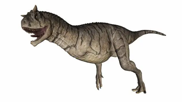 Photo of Carnotaurus dinosaur - 3D render