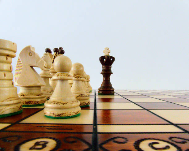 istock Chess - Strategy and tactics game - Set of pieces and checkerboard (King - Queen - Bishop - Knight - Rook - Pawn) 1439554716