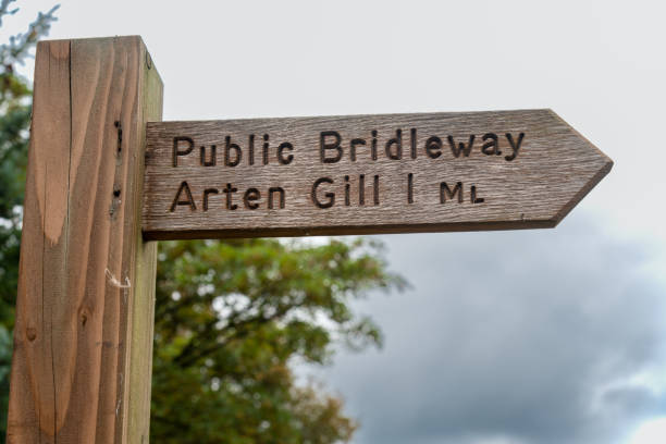 istock Sign Public Bridleway Arten Gill 1439554727