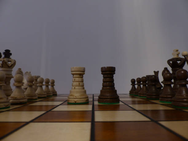 istock Chess - Strategy and tactics game - Set of pieces and checkerboard (King - Queen - Bishop - Knight - Rook - Pawn) 1439555164