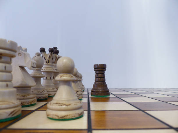 istock Chess - Strategy and tactics game - Set of pieces and checkerboard (King - Queen - Bishop - Knight - Rook - Pawn) 1439555208