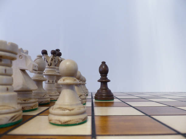 istock Chess - Strategy and tactics game - Set of pieces and checkerboard (King - Queen - Bishop - Knight - Rook - Pawn) 1439555211
