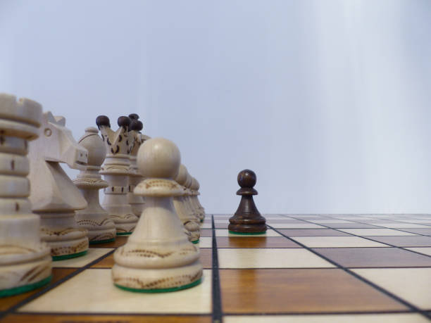 istock Chess - Strategy and tactics game - Set of pieces and checkerboard (King - Queen - Bishop - Knight - Rook - Pawn) 1439555609