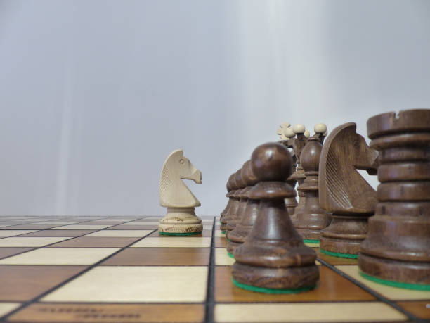 istock Chess - Strategy and tactics game - Set of pieces and checkerboard (King - Queen - Bishop - Knight - Rook - Pawn) 1439555727