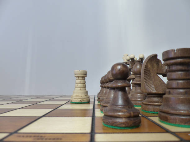 istock Chess - Strategy and tactics game - Set of pieces and checkerboard (King - Queen - Bishop - Knight - Rook - Pawn) 1439555730