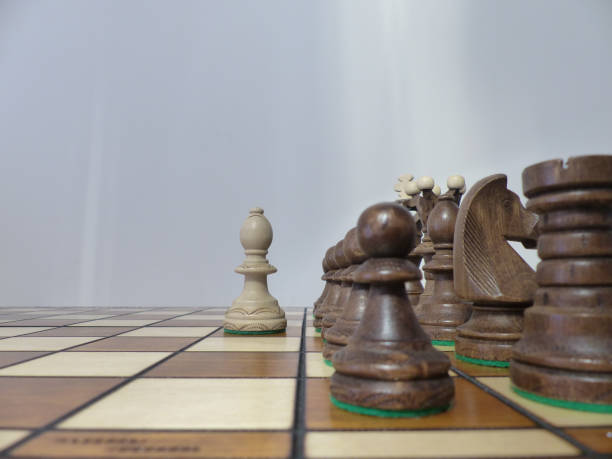 istock Chess - Strategy and tactics game - Set of pieces and checkerboard (King - Queen - Bishop - Knight - Rook - Pawn) 1439555735