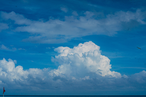 High Clouds with Blue Sky over the Ocean