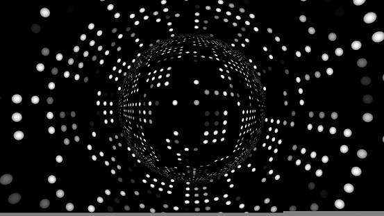 White dots. Computer generated 3d render