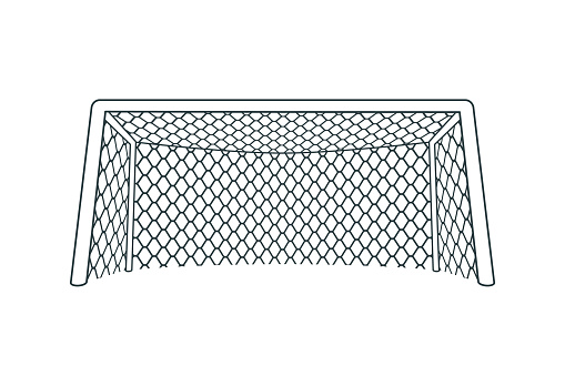 Football or soccer goal - isolated on a white background - vector illustration
