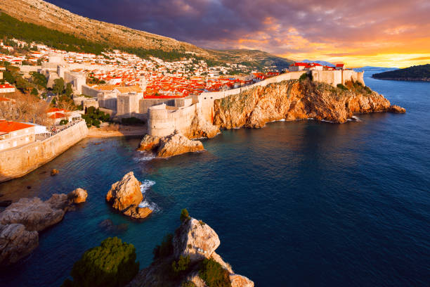 View on ancient castle in Dubrovnik. Croatia.