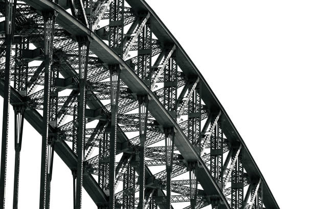istock Closeup Harbour Bridge steel structure, abstract background with copy space 1439571311