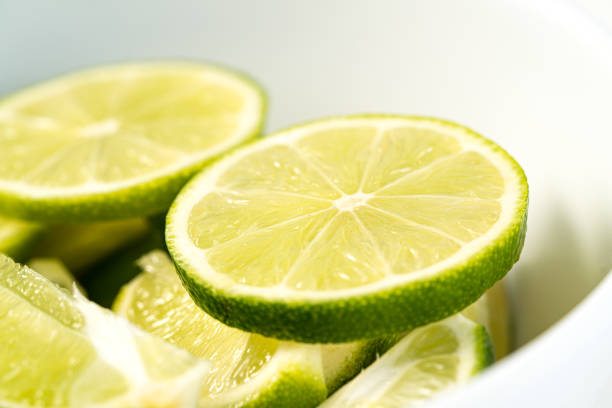 Circle Cut Fresh Green Lemon Lime Toppings Pieces