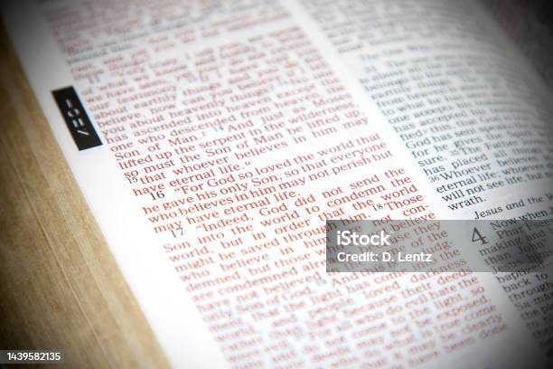 John 316 Bible Verse Stock Photo - Download Image Now - Bible, Reading, Religious Text
