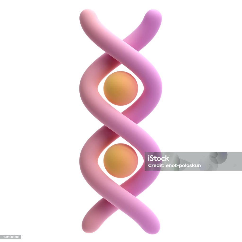 3D dna symbol Simple 3d dna symbol isolated on white DNA Stock Photo
