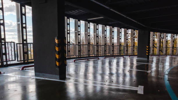 istock Circle multi-level parking in Kharkiv city center 1439585236