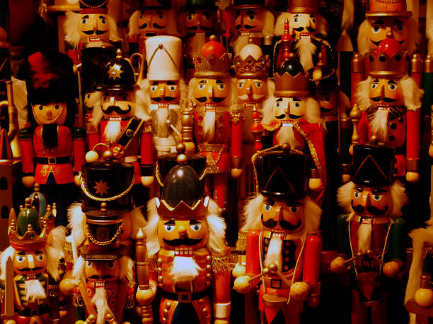 istock Nutcracker solder figures in a traditional Christmas market in Vienna, Austria 1439595121