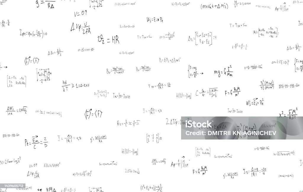 Scientific Formulas Background Scientific Educational Background Formulas And Expressions Handdrawn On ...