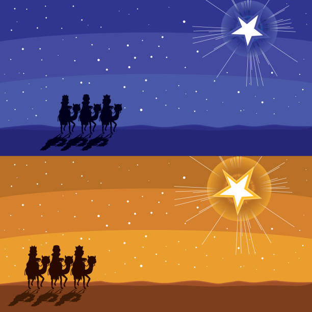 Following Shining Star vector art illustration