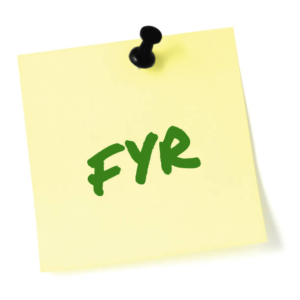 istock For your reference acronym FYR green marker written business initialism text, corporate scrutiny information recipient advice report, detailed actionable info forwarding concept, isolated yellow post-it to-do list sticky adhesive note abbreviation sticker 1439610295