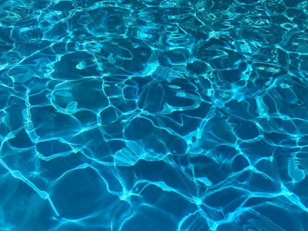 istock Blue water pool shiny clear background. 1439610611