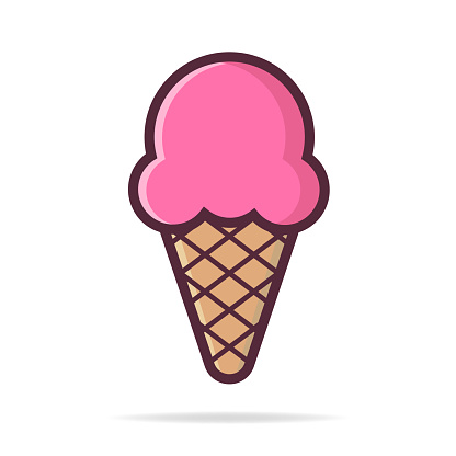 Ice cream cone design dessert icon